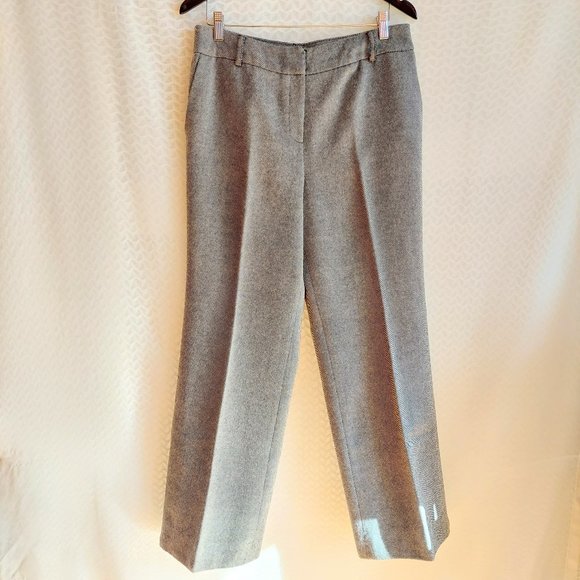 Grey tweed straight pants - Picture 1 of 10
